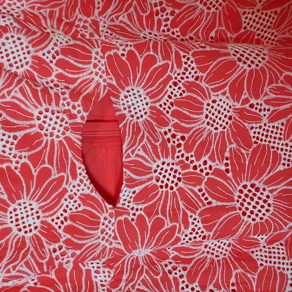 Milly Breanna Tournesol Eyelet Dress Coral - Picture 8 of 16